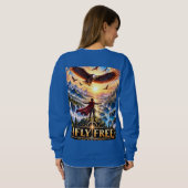 I Fly Free Fantasy Eagle Dames Sweatshirt (Achterkant volledig)