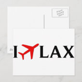 I Fly LAX - Los Angeles International Airport Briefkaart (Voorkant / Achterkant)