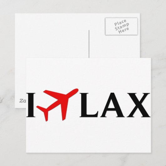 I Fly LAX - Los Angeles International Airport Briefkaart (Voorkant / Achterkant)