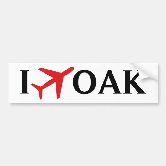 I Fly OAK - Oakland International Airport Bumpersticker (Voorkant)