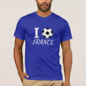 I football (love) Frankrijk - aanpasbaar T-shirt (Voorkant)