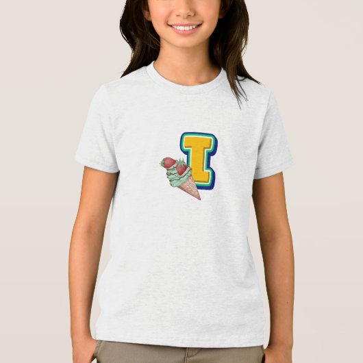 I for Ice cream Tri-Blend Shirt (Voorkant)