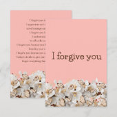 i forgive you flower butterfly kaart (Voorkant / Achterkant)