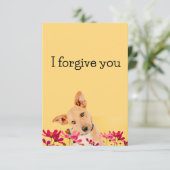 i forgive you flower dog kaart (Staand voorkant)