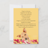 i forgive you flower dog kaart (Achterkant)