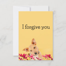 i forgive you flower dog kaart