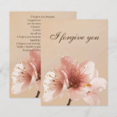 i forgive you flower kaart (Voorkant / Achterkant)