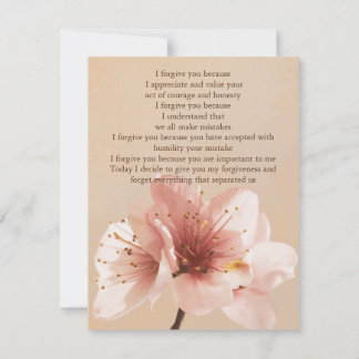 i forgive you flower kaart