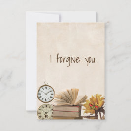 i forgive you flower vintage kaart