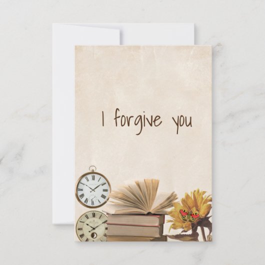 i forgive you flower vintage kaart (Voorkant)