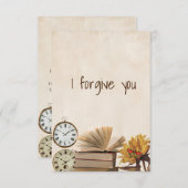 i forgive you flower vintage kaart (Voorkant / Achterkant)