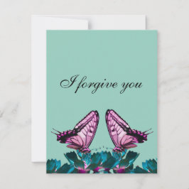 i forgive you rainbow butterfly kaart