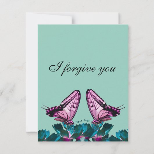 i forgive you rainbow butterfly kaart (Voorkant)