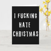 I Foring Hate Christmas Funny Anti-christmas Kaart (Gele Bloem)