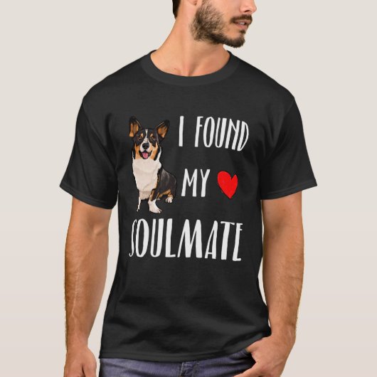 I Found My Soulmate Cardigan Welsh Corgi Dog Frie T-shirt (Voorkant)
