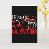 I Found My Valentine Donkey With Flower Farmer Cut Kaart (Gele Bloem)