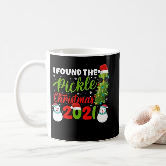 I Found The Pickle Christmas 2021 Santa Pickle Koffiemok (Met donut)