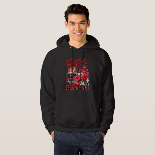 I Found Valentine Two Cute Boston Terriers Couple  Hoodie (Voorkant volledig)