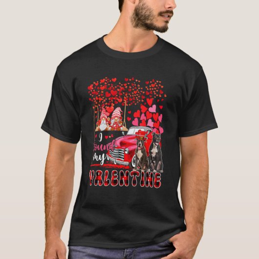 I Found Valentine Two Cute Pit Bulls Couple Gnomes T-shirt (Voorkant)