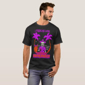 I Freaking Love Summerween Funny Skeleton Drinking T-shirt (Voorkant volledig)