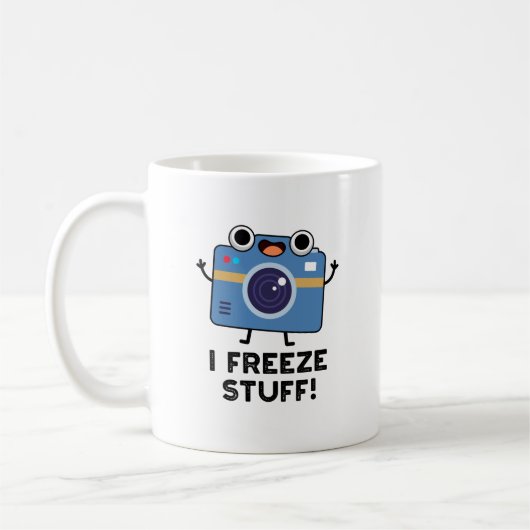 I Freeze Stuff Funny Camera Pun Koffiemok (Links)