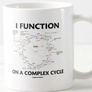 I functie op een complexe cyclus (Krebs Cycle Humo Koffiemok