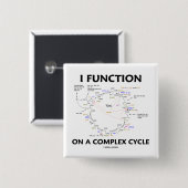 I functie op een complexe cyclus (Krebs Cycle Humo Vierkante Button 5,1 Cm (Voorkant /achterkant)