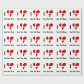 I (Funky Heart Shaped Danish Flag) Your Text Cadeaupapier (Vlak)