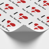 I (Funky Heart Shaped Danish Flag) Your Text Cadeaupapier (Hoek)