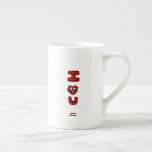 I Fuzzy U Bone China Mok
