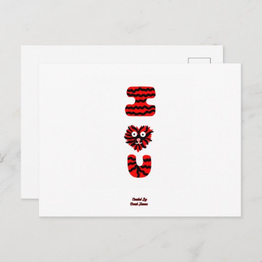 I Fuzzy U-Briefkaart Briefkaart (Voorkant / Achterkant)