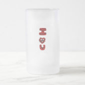 I Fuzzy U grote Frosted Glass Mok (Center)