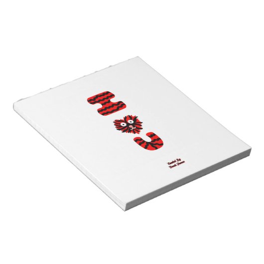 I Fuzzy U-Notitieblok (14 cm x 15,2 cm) Notitieblok (Schuin)