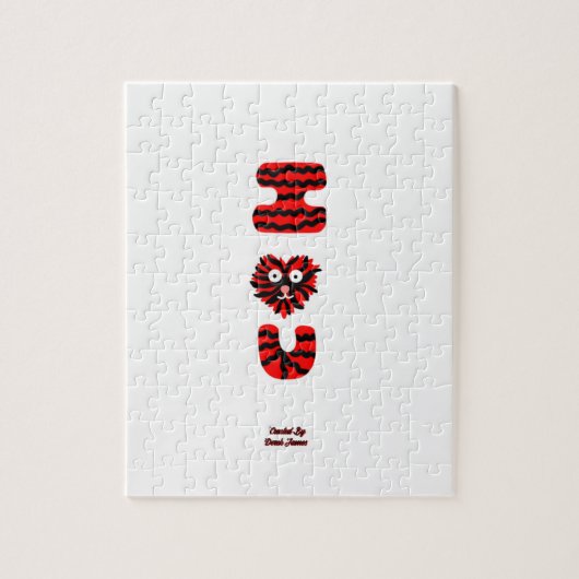I Fuzzy U Puzzel (20,32 cm x 25,4 cm) (Verticaal)