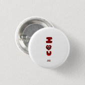 I Fuzzy U ronde Button (Voorkant /achterkant)