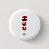 I Fuzzy U ronde Button (Voorkant)