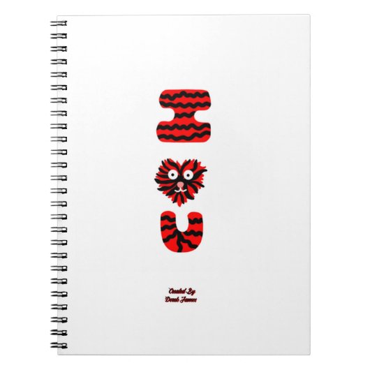 I Fuzzy U Spiral Photo Notitieboek (Voorkant)