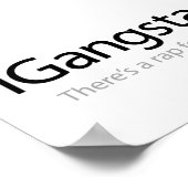 i Gangsta - Slimme Meme Gangster Rap Poster (Hoek)