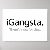 i Gangsta - Slimme Meme Gangster Rap Poster (Voorkant)