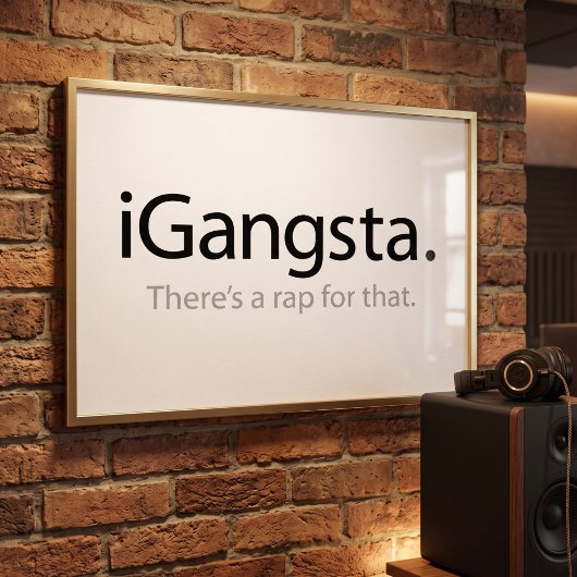 i Gangsta - Slimme Meme Gangster Rap Poster