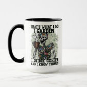 I Garden Drink Coffee, weet Dingen Funny Skeleton Mok (Links)