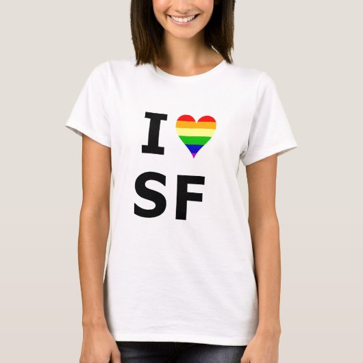 I Gay Heart San Francisco T-shirt (Voorkant)