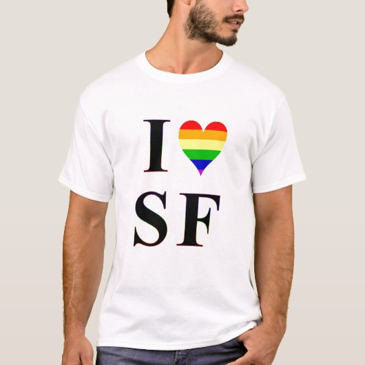 I Gay Heart San Francisco T-shirt (Voorkant)