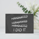 I Gecorrigeerd Funny Misspelling Humor Chalkboard Kaart (Staand voorkant)