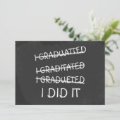 I Gecorrigeerd Funny Misspelling Humor Chalkboard Kaart (Staand voorkant)