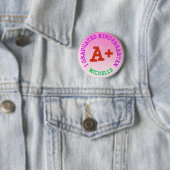 I Gediplomeerde Kindergarten - Gepersonaliseerde B Ronde Button 5,7 Cm (In situ)