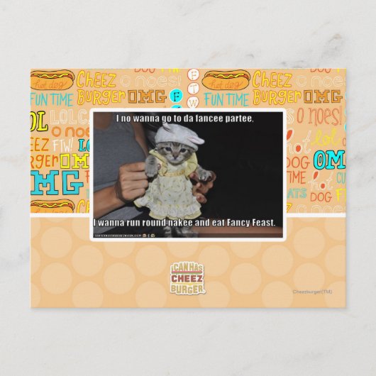 I geen behoefte om naar partee van DAfancee te Briefkaart (Voorkant)