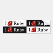 I Gem Ruby (4-up) Bumpersticker (Voorkant)