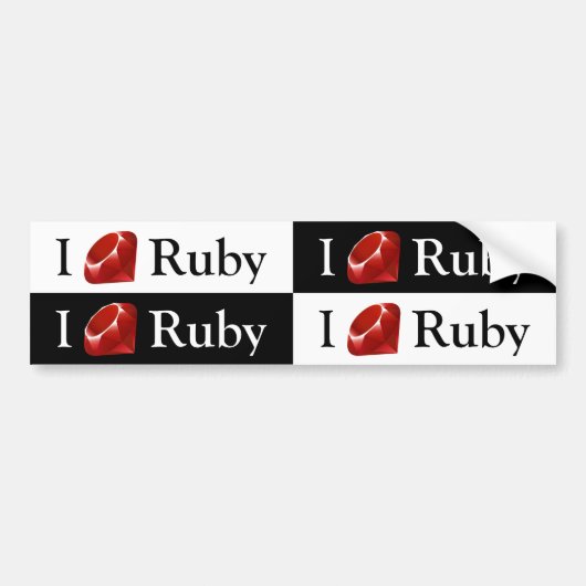 I Gem Ruby (4-up) Bumpersticker (Voorkant)