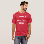 I Generally Avoidemptation Unless I Cant Resist gi T-shirt (Voorkant volledig)